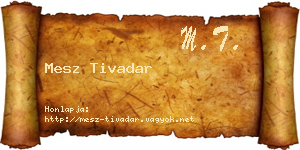 Mesz Tivadar névjegykártya